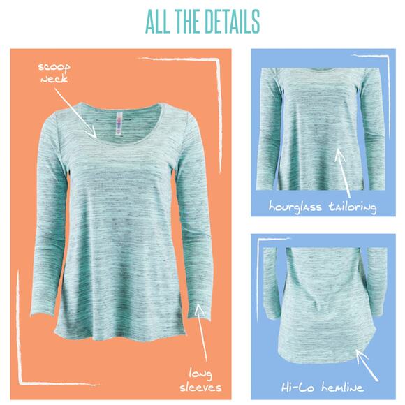 LuLaRoe Lynnae Long Sleeve Tee XXS Neutral White Grey Ribbed Minimalist Stripe T - Picture 8 of 9